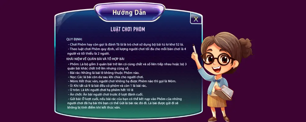 Luật chơi phỏm 9 lá tại 789club